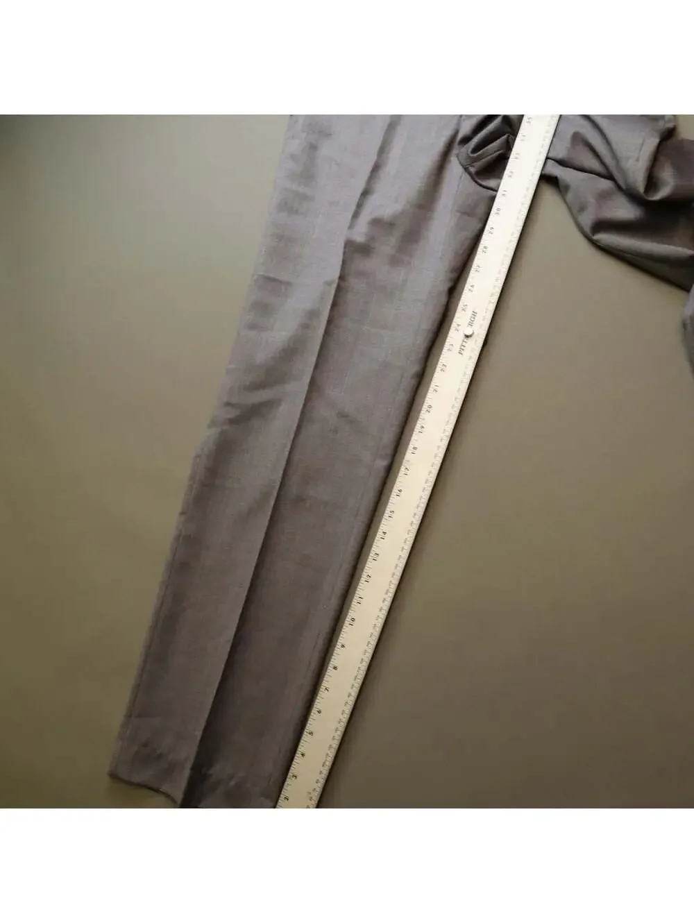 Linea Uomo Mens 2 Piece Suit 42R 36x30 Grey Premium 100% Wool Natural Stretch